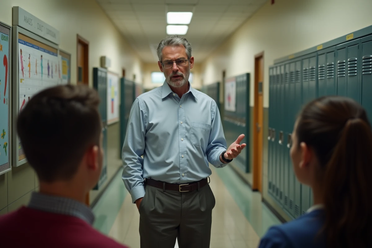 Homme confiant parlant à un groupe d